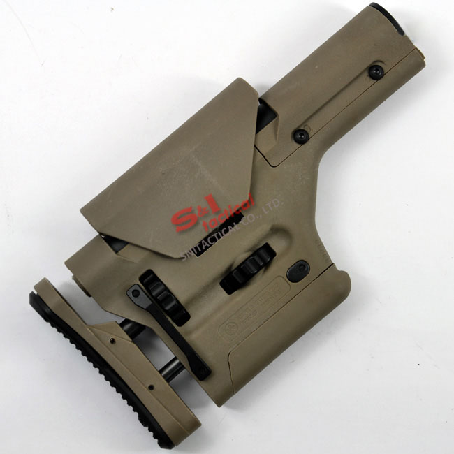 MP PTS PRS Carbine Stock for M4/M16 Series AEG (TAN) Stand fit